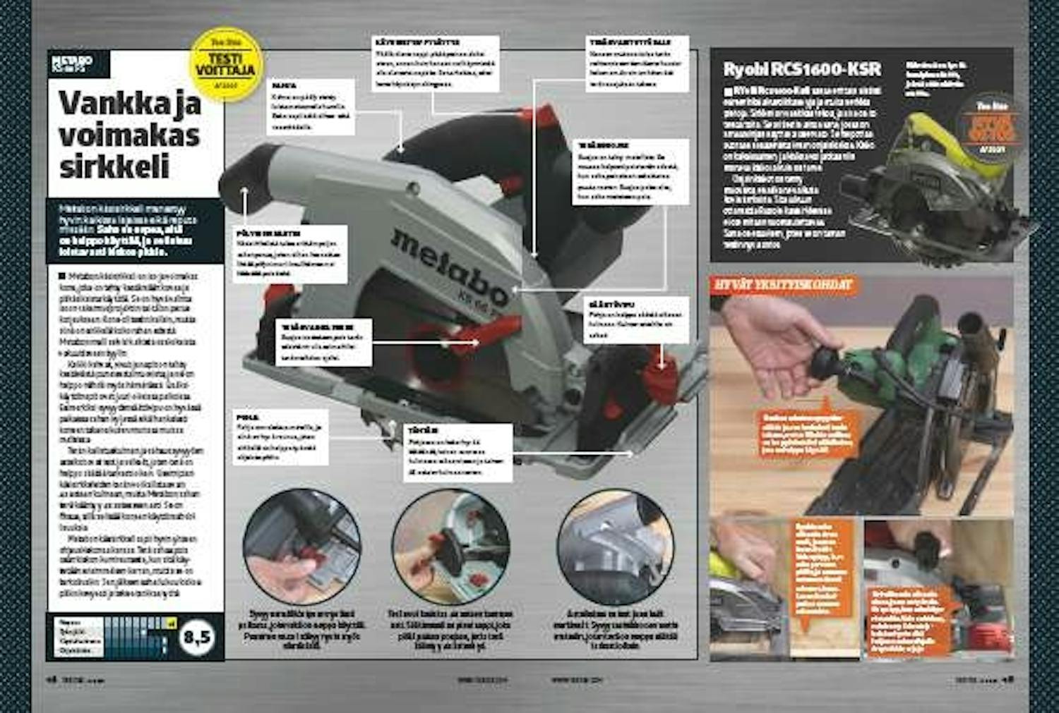 Käsisirkkeli ohjainkisko Käsisirkkeli ohjainkisko